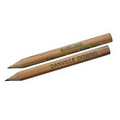 Round Natural Finish Golf Pencil